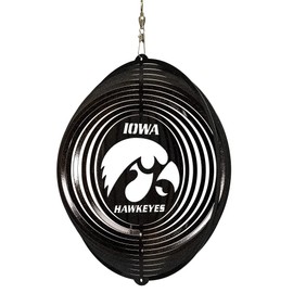 SWEN Products Iowa Hawkeyes Swirly Metal Wind Spinner