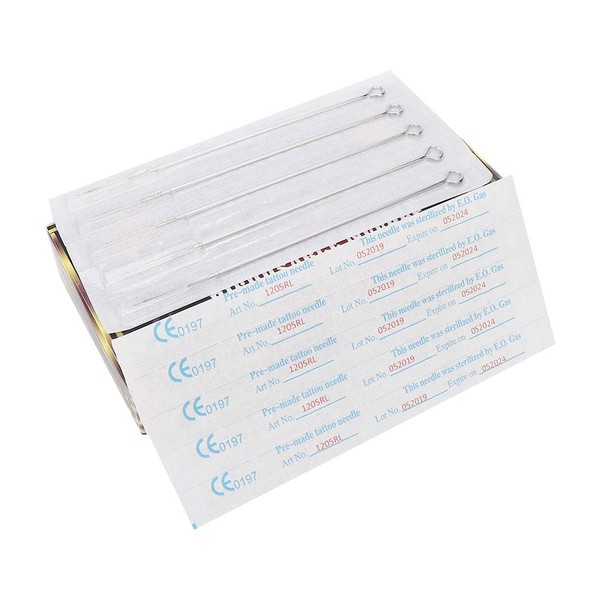 50pcs disposable tattoo needles, stainless steel tattoo makeup supply for food, colouring and shade/tattoo lovers.