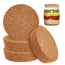 OLYCRAFT 4Pcs Large Cork Stoppers Cork Bottle Stoppers 2.9-3.5 Inch Tapered Cork Plugs Cork Canning Jar Lids Wood Tapered Cork Plugs Wooden Tapered Cork Stopper for Kitchen Wedding Favor Canning