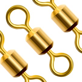 Hunter's Tail Snap Fishing - Barril giratorio de acero inoxidable con rodamiento de bolas, paquete de 50, color dorado