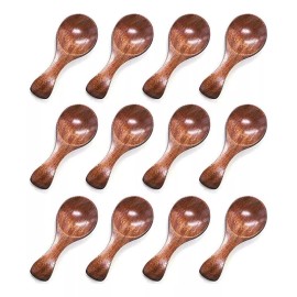 generic 12 Piezas Cuchara De Madera Pequeña Café Cuchara De Cocina