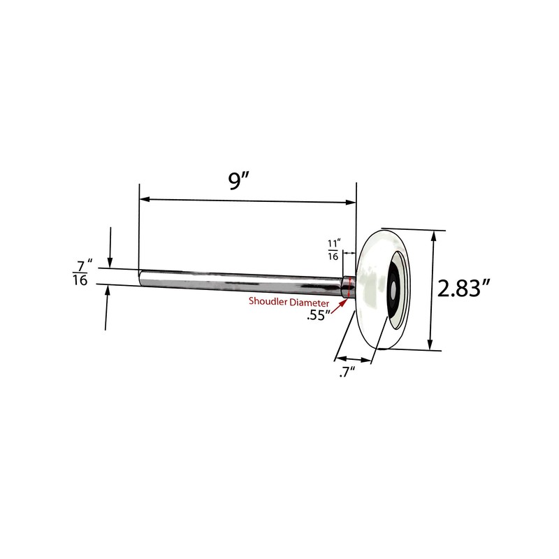 Magic Hub Steel Industrial Garage Door Rollers, 2.83" Stem, 2