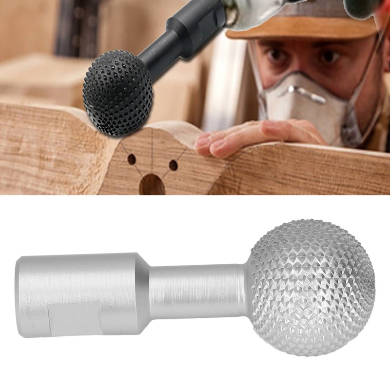 Spherical Wood Carving Burr Wear Resistant 10mm Woodworking Rotary File