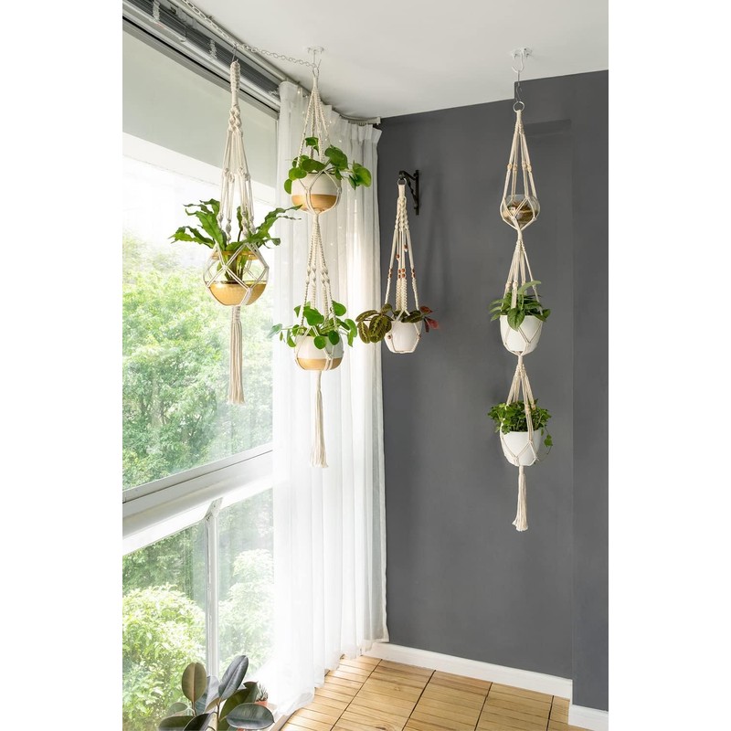 THJOPOKEEL Lainel Plaster Hooking The Indoor Wall -Mounted Flowerpot Basket