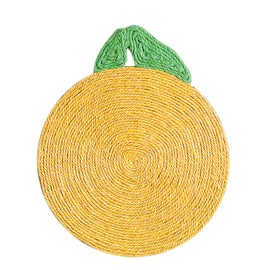 Cat Scratcher Pad Sisal Material Wearproof Large Space Cute Shape Cat Scratching Mat for Pet Cat Orange Orange