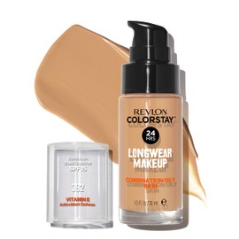 REVLON Revlon Liquid Foundation, ColorStay Face Makeup for Combination & Oily Skin, SPF 15, Medium-Full Coverage with Matte Finish, 392 Sun Beige, 1 Fl Oz