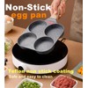 HUPECHAM 4-Cup Egg Pan Nonstick, and Granite Egg Frying Pan,
