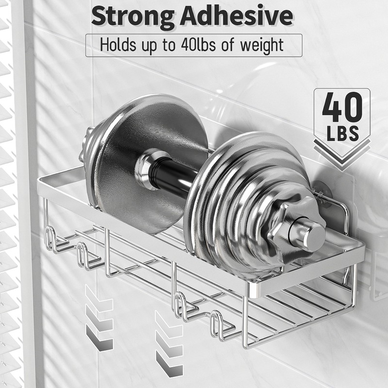 Liuoud 5 Pack Shower Caddy Organizer Rack Shelf for Inside