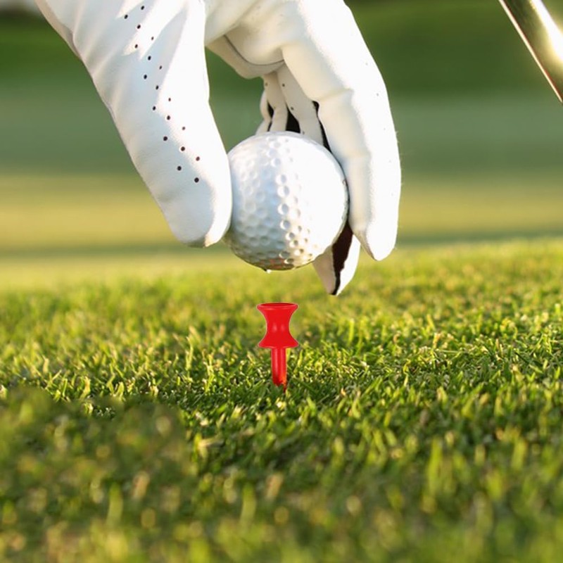 Golf Tees Plastic Driver, 120 Pieces Red Plastic Golf Tees,