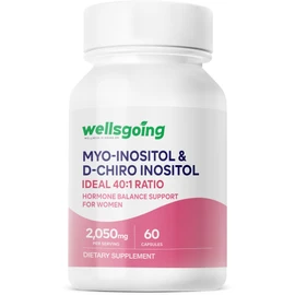 Wellsgoing Hormone Balance Capsules for Women, 40:1 Inositol Blend (Myo & D-Chiro), Supports Cycle, Mood & Metabolism, with Methylfolate, Vitamin D3 & Chromium