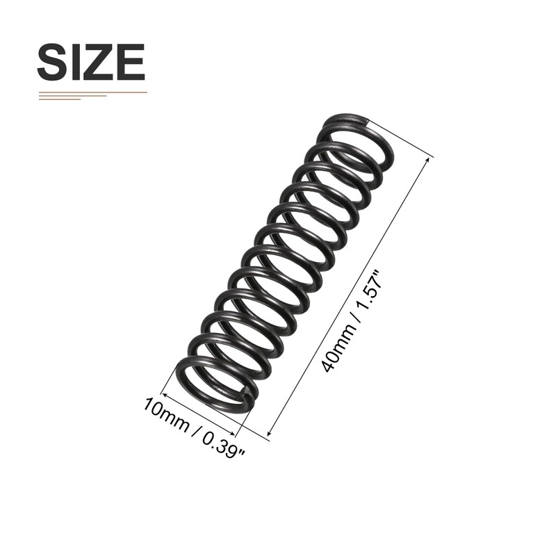 DTGN 1.2x10x40mm(DxODxL) Compression Spring - 20Pack - Good for Machinery