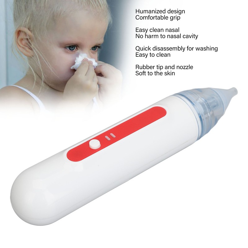 Baby Nasal Aspirator Detachable Soft Silicone Safety Electric Nose Mucus