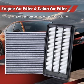 17220-5AA-A00 Engine Air Filter and 80292-TF0-G01 Cabin Air Filter kit Compatible with Honda 2017-2022 CR-V 2016-2021 Civic 1.5L Replaces AF5263 AF9183 PA99116 CF11182 80291-T5R-A01 C36080