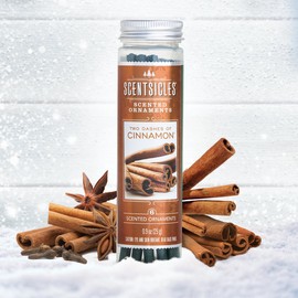 Enviroscent ScentSicles Scented Ornaments Aroma Diffusers, Two Dashes of Cinnamon Fragrance, Bottle of 6
