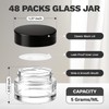 Bumobum 48 Pcs 5 Grams Small Glass Cosmetic Jars with
