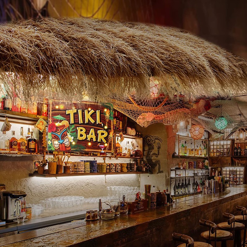 XLX TURF Faux Thatch Grass Roll for Tiki Bar Hut,