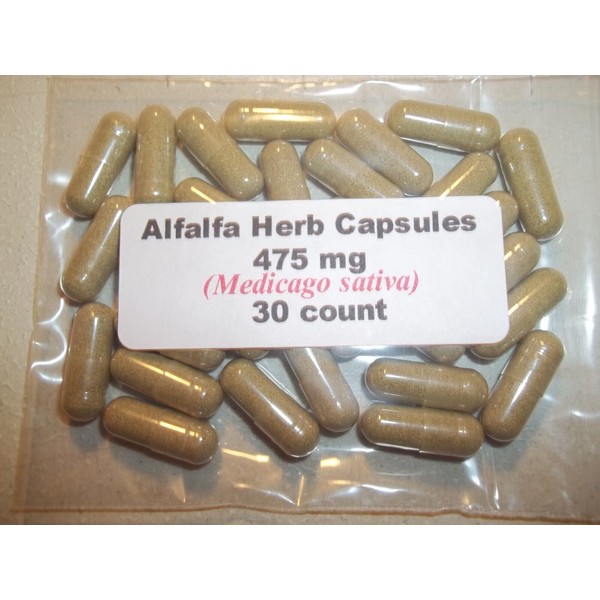Alfalfa Herb Capsules (Medicago sativa) 475 mg - 30 count