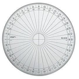 Graphoplex gx115d Full Circle Protractor Clear