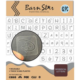 Mouse Alphabet Stencil Kit - Reusable Templates - Paint Your Own Wood Sign - 62 Pieces (2 INCH)