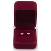POKOFO Classic Velvet Engagement Ring Box Earring Jewelry Case Gift