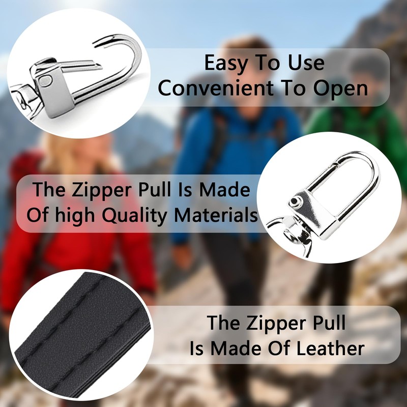8 PCS Zipper Pull Replacement Leather Handle for Backpacks, Suitcases,