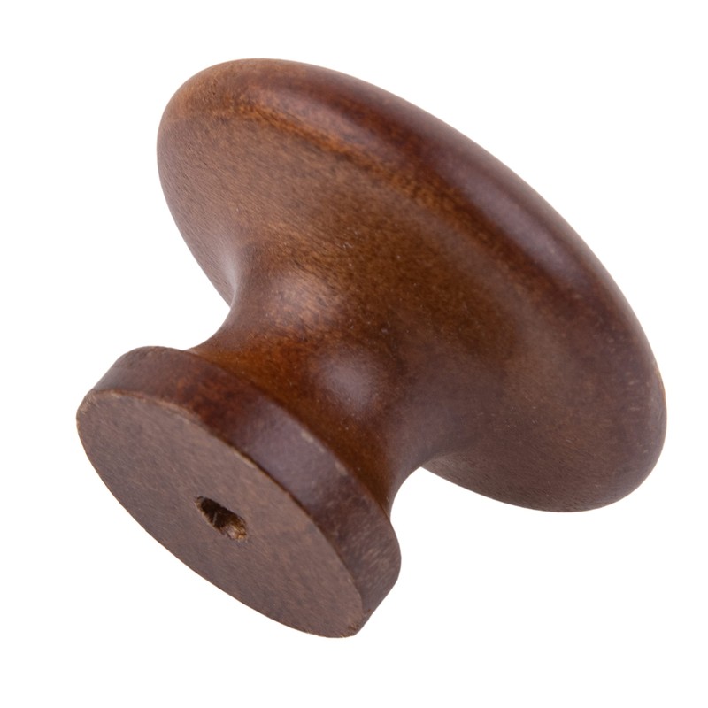 Walnut Wood Drawer Knob | Diameter: 1 1/4" | Wooden