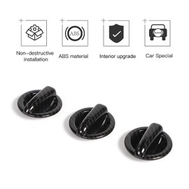 3PCS Car Interior Air Conditioning Switch Knob Cover Trim for Jeep Wrangler JK JKU 2007-2010 (Carbon Fiber Pattern)