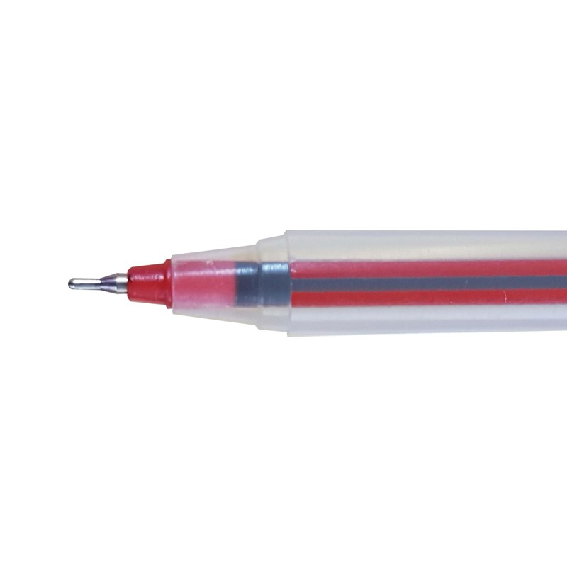 SAINO Softek Ballpoint Pens, RED, Fine Point (0.7mm), Pack of