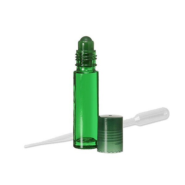 Grand Parfums 144 Green Glass Aromatherapy Essential Oil Glass Roll-on Bottles Bulk Lot 1 Gross