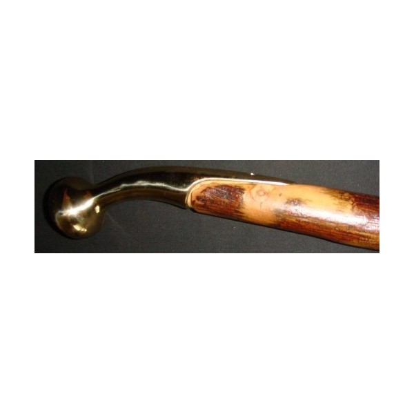 Hickory Hames Cane/Walking Stick Amish Handmade with Favorite Brass Hame
