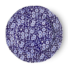 Burleigh Dark Blue Calico Salad or Dessert Plate 21.5 cm by Burleigh