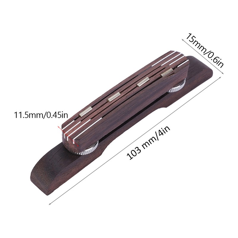 Durable Wood Rosewood Adjustable Bridge Repair Part Accessory for Mandolin