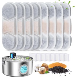 8-Pack Replacement Filters for FIYOVA 12L Wireless Dog Water Fountain