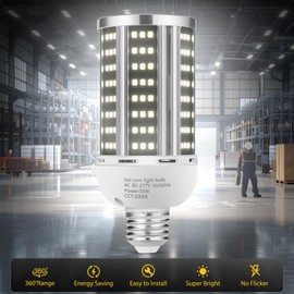 35W 6 pack LED Corn Light Bulb,(300W Equivalent ) Commercial Grade Daylight 5000K E26/E39 5000LM Medium Mogul Base LED Lamp,Large Area Lights For Outdoor Indoor Garage Warehouse Factory Bay Light