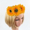 Women's Bohemian Simulated Chrysanthemum Blossoms Headband Wreath Holiday Headpiece Sunflower