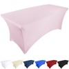 Ocves Stretch Tablecloth 6ft Spandex Table Covers Polyester Fitted Rectangular