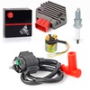 Regulator Rectifier & Relay Ignition Coil Spark Plug Kit for