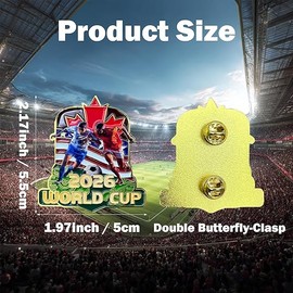 Soccer Field Metal Lapel Pin - 2.17x1.97 Inch Zinc Alloy Green Enamel Sports Badge with Secure Butterfly Clasps - Collectible Souvenir Gift for Football Fans and Team Backpack Decor