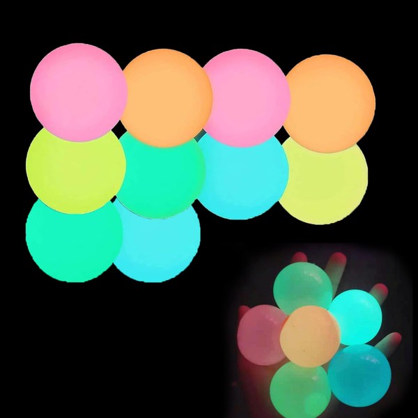 10PCS Sticky Glow Balls, Sticky Balls Ceiling, Glow in The