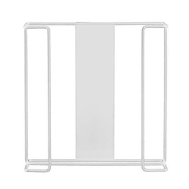 Alpine Industries Double Box Wire Wall Mount Glove Dispenser - Mounted Organizer Rack for Disposable Surgical Glovebox & Tissue Boxes - Hanging Lab & Kitchen Storage (White, 2 Box)