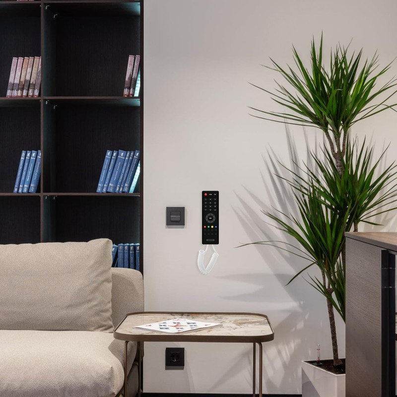 NUOBESTY Wall Mount Remote Control Holder – Retractable Storage Organiser