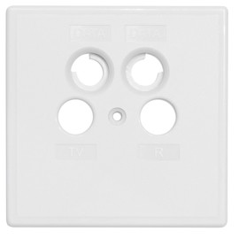 Axing SZU 2-00 cover plate for antenna wall outlet socket, for BSD 961-x, white