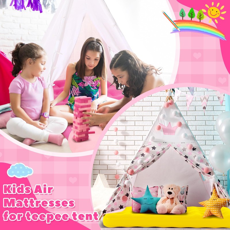 Leyndo 4 Pack Kids Air Mattress Bulk Toddler Inflatable Bed