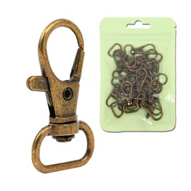 JoyWave Nascan Inner Diameter 0.5 inch (12 mm), Antique Gold, 20 Pieces, Lead Inspected, Domestic Inspected, Lever, Rotatable Hardware, Strap