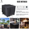 Saking Fire Pit Cover, 28 inch Firepit Covers Square Gas