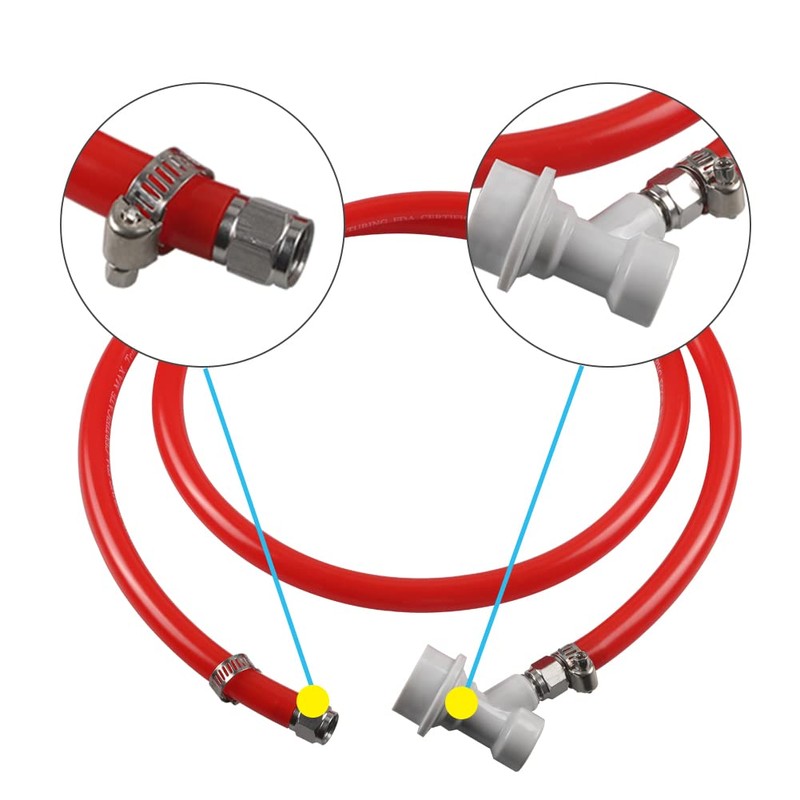 PERA 5/16" Ball Lock line Assembly, MFL Gas Disconnect with