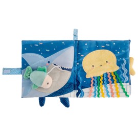 Stephen Joseph, Soft Fabric Book, Soft Activity Baby Book - 6 Sensory Filled Pages, Sensory Toys for Babies and Toddlers, Sea