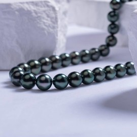Exquisite Black Sea Water Pearl Necklace & Stud Earrings Set – Premium Gift for Women, Christmas Gift For Her