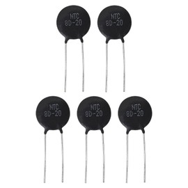 MECCANIXITY 5 Pcs NTC 8D-20 8 Ohm MF72 Power Direct Heat Type Negative Temperature Coefficient Thermistor Temperature Sensors