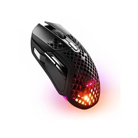 SteelSeries Aerox 5 Wireless - Holey RGB Gaming Mouse - Ultra-lightweight Water Resistant Design - 9 Buttons – Bluetooth/2.4 GHz - 18K DPI TrueMove Air Optical Sensor